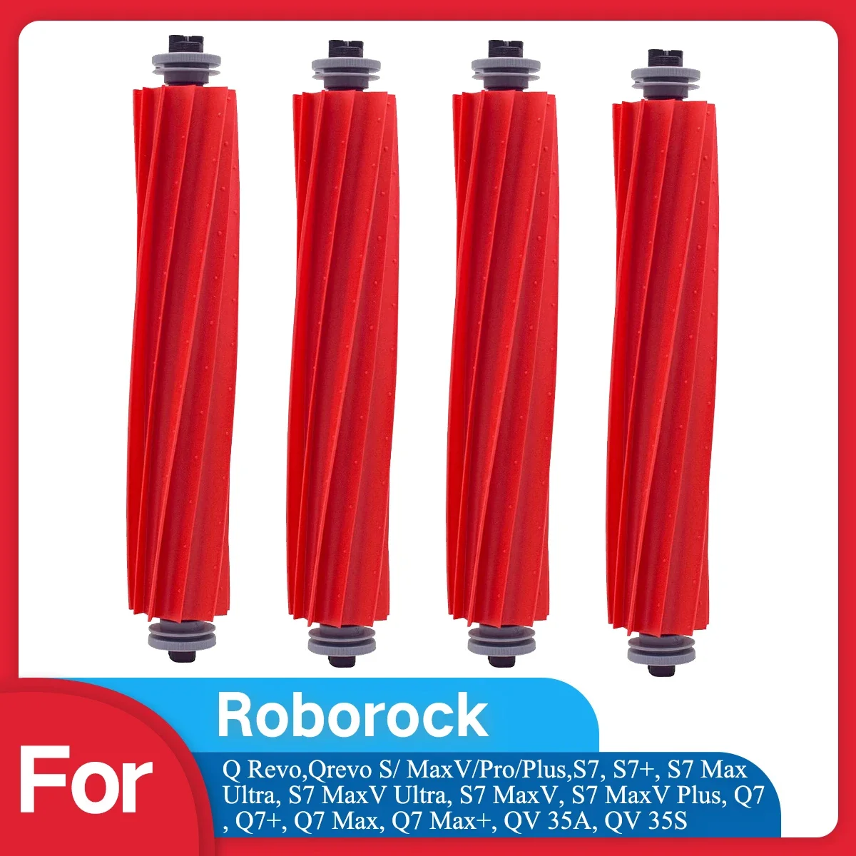 Main Brush Replacement For Roborock Q7,Q7+,Q7 Max,Q7 Max+,S7 Series,QV 35A/35S, Q Revo,Qrevo S/MaxV/Pro/Plus Vacuum Cleaner