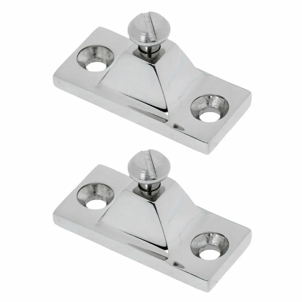 2pcs Stainless Steel Marine Bimini Boat Top Side Mount Deck Hinge Fitting Hardware