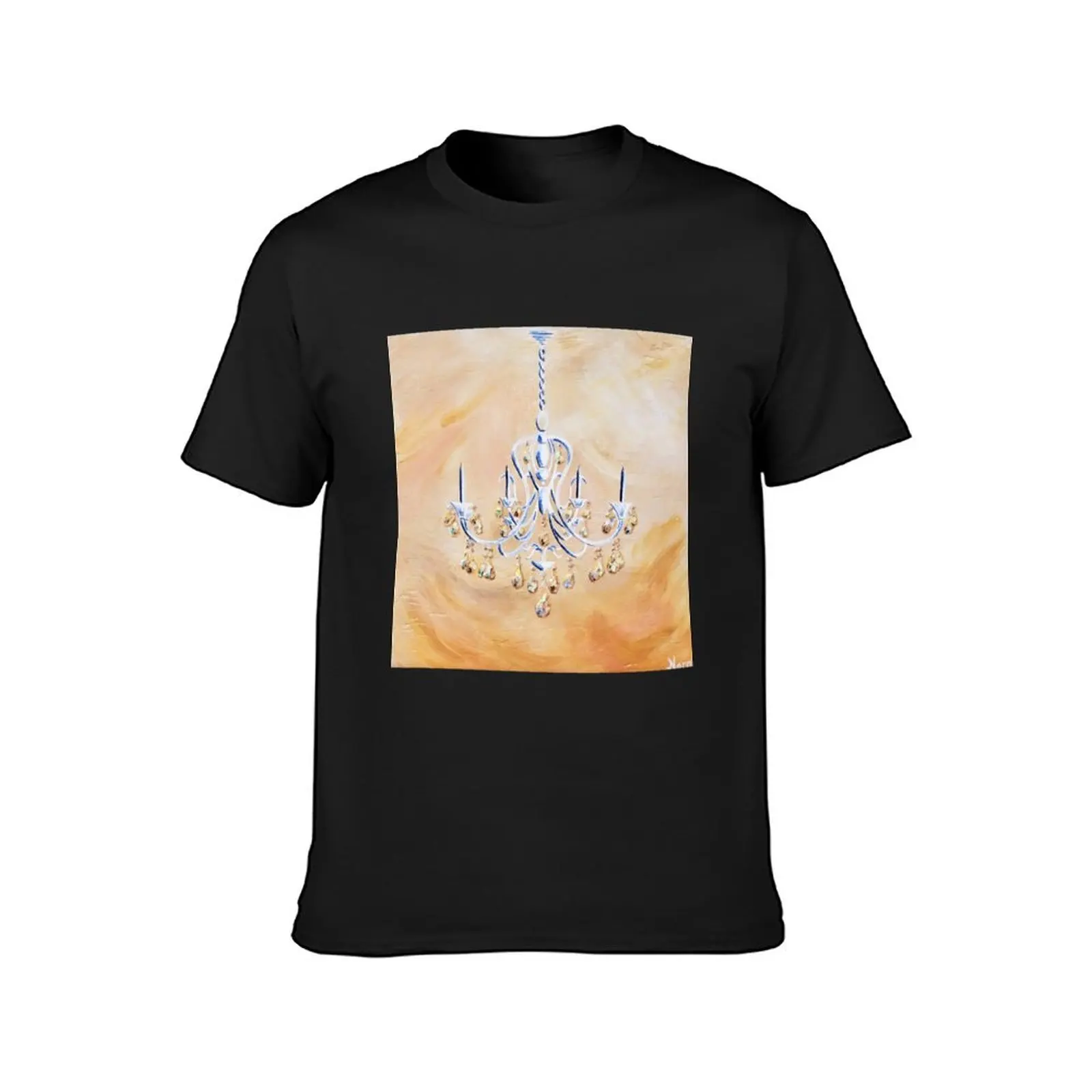 White chandelier with bling T-Shirt new edition plain sports fans plus sizes slim fit t shirts for men