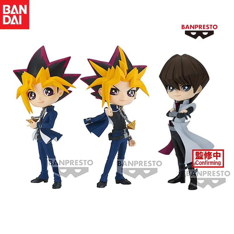 In Stock Bandai Original Anime Yu-Gi-Oh! Q Posket ATEM Yugi Muto Seto Kaiba Action Figure Model Holiday Gifts