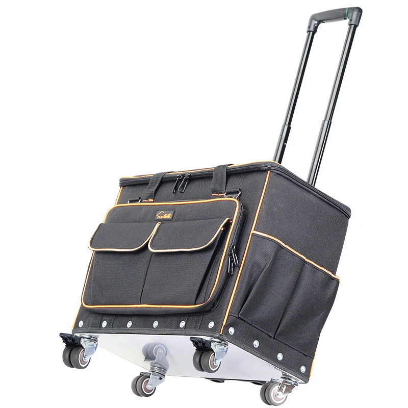 

Tie Rod Tool Bag with Wheel Portable Strong and Durable Stainless Steel Bottom Large Capacity Housekeeping Bakelite