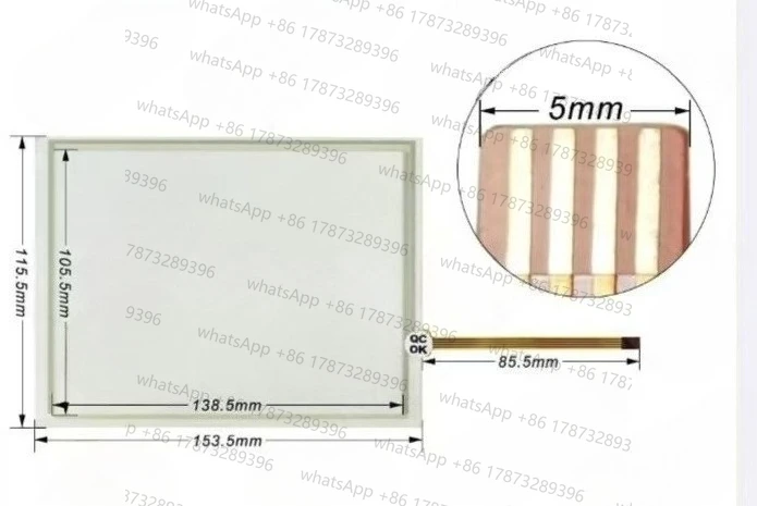 5MP050.0653-K03 لوحة شاشة لمس زجاج محول الأرقام ل B & R 5MP050.0653.K03 5MP050-0653-K03 + لوحة مفاتيح غشائية
