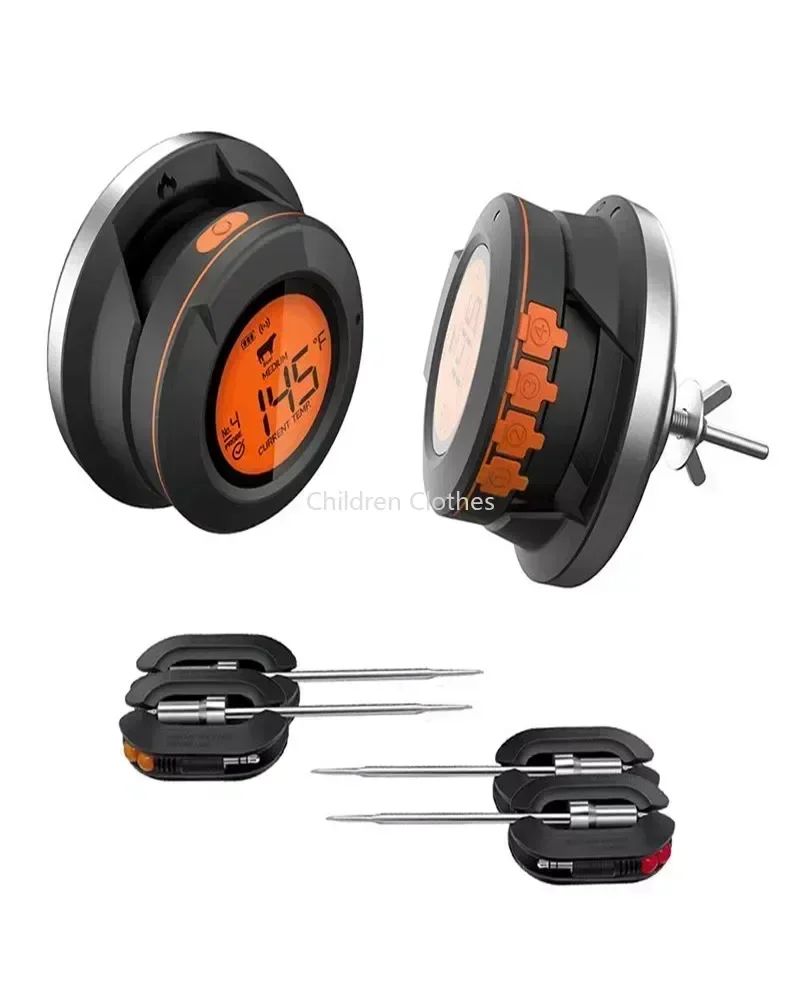 2025 Upgrade Outdoor Digitale Draadloze Bluetooth Dome Koken Voedsel Vleesthermometer voor BBQ Houtskoolgrill en Ovenroker