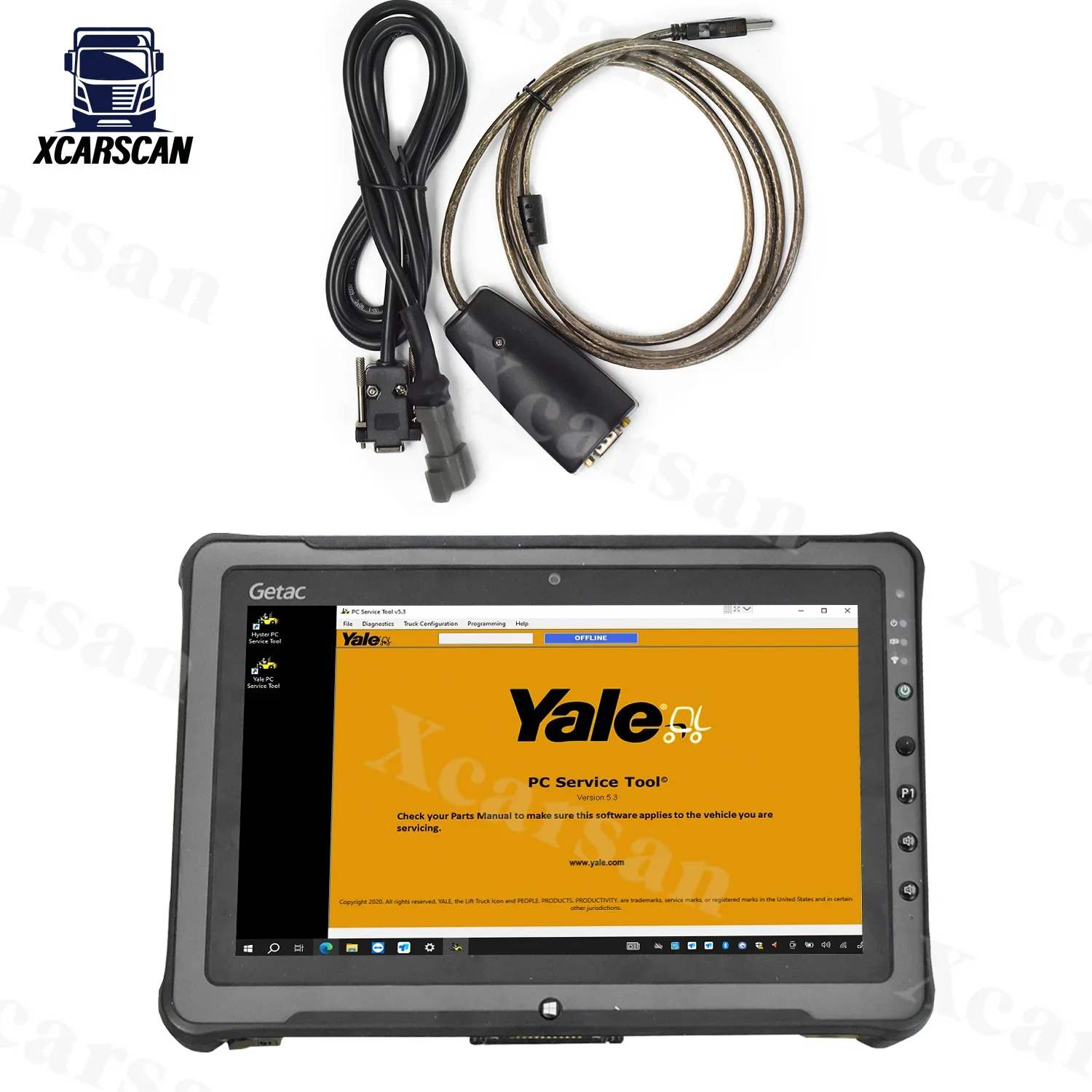 

2024 For hyster yale forklift truck diagnostic scanner Yale PC Service Tool Ifak CAN USB Interface tool with F110 tablet