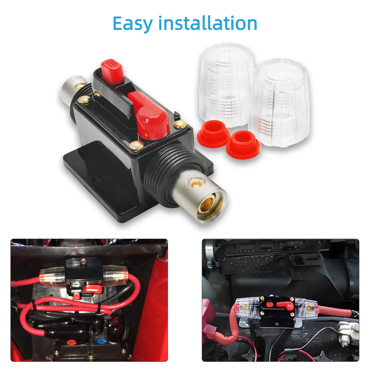 Waterproof Circuit Breaker Power Protect Fuse Inverter Reset 20-150A Amp 12V-24V DC Car Boat Auto