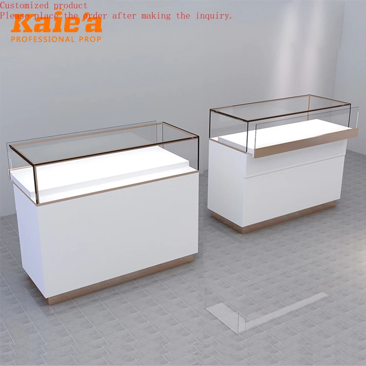 

High End Customized Size Wooden and Glass Jewelry Display Showcase Watch Diamond Shop Display Showcase Cabinet