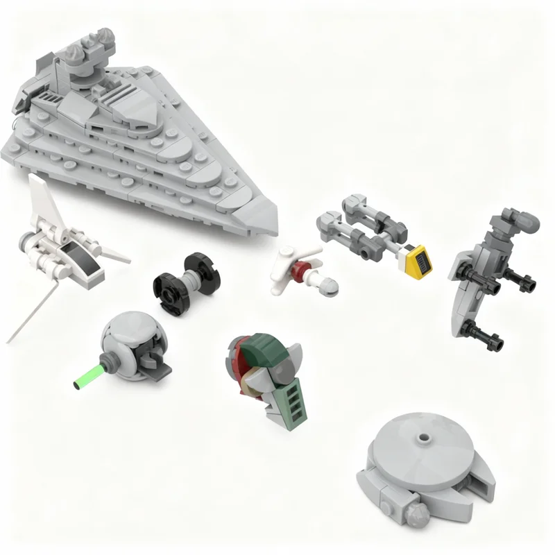 

182pcs MOC Star Battle Nanoship Model Building Blocks Construction Toy Christmas Gifts DIY Creative Idea Education Birthday