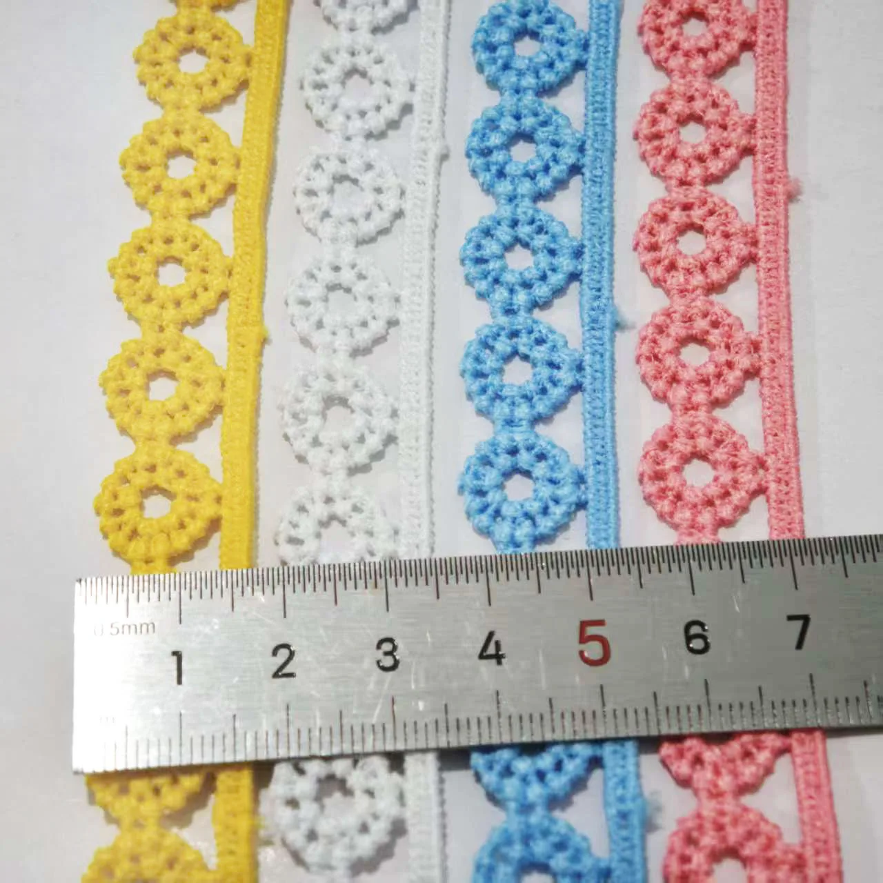 2yards Pompom Round Embroidery Hollow Lace Ribbon Dress Garment Fabric Lace Ribbon DIY Manual Sewing Crafts