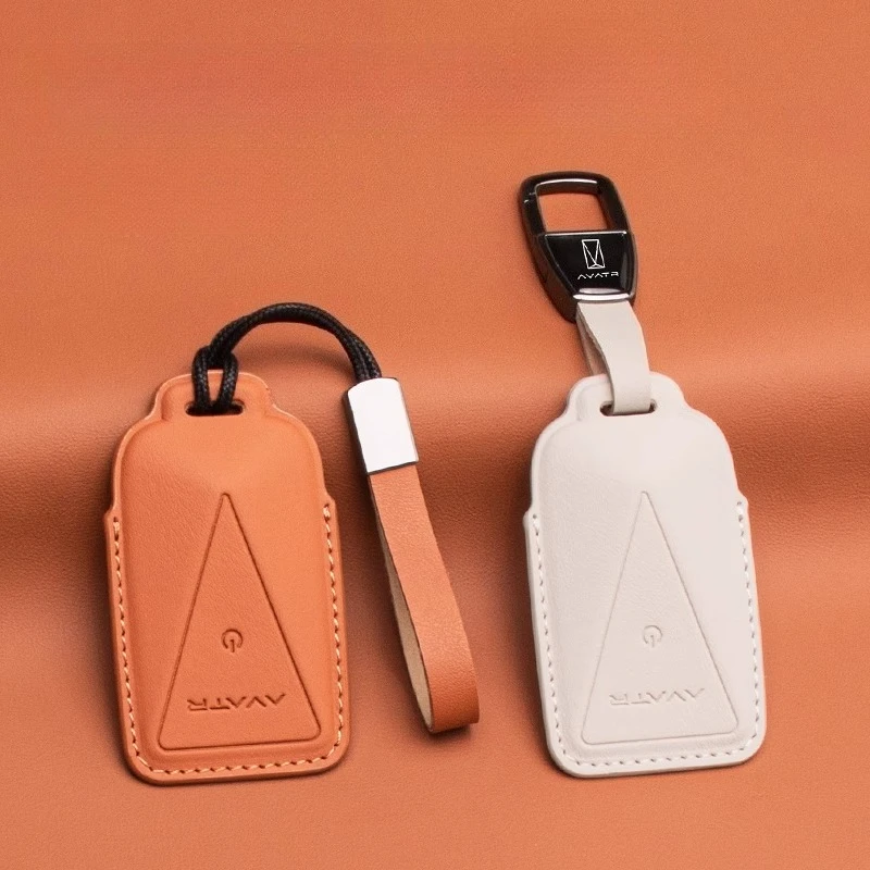 

For Avatr 07/07 MAX Key Set All-inclusive Genuine Leather High-end Napa Leather Men's and Women's Car Key Bag Case Ring Tools