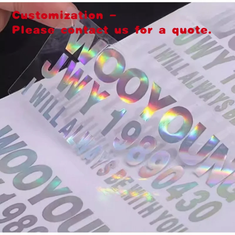 

custom.Custom Self-adhesive Stickers Advertising Transparent Waterproof Holographic Labels Packing Stickers