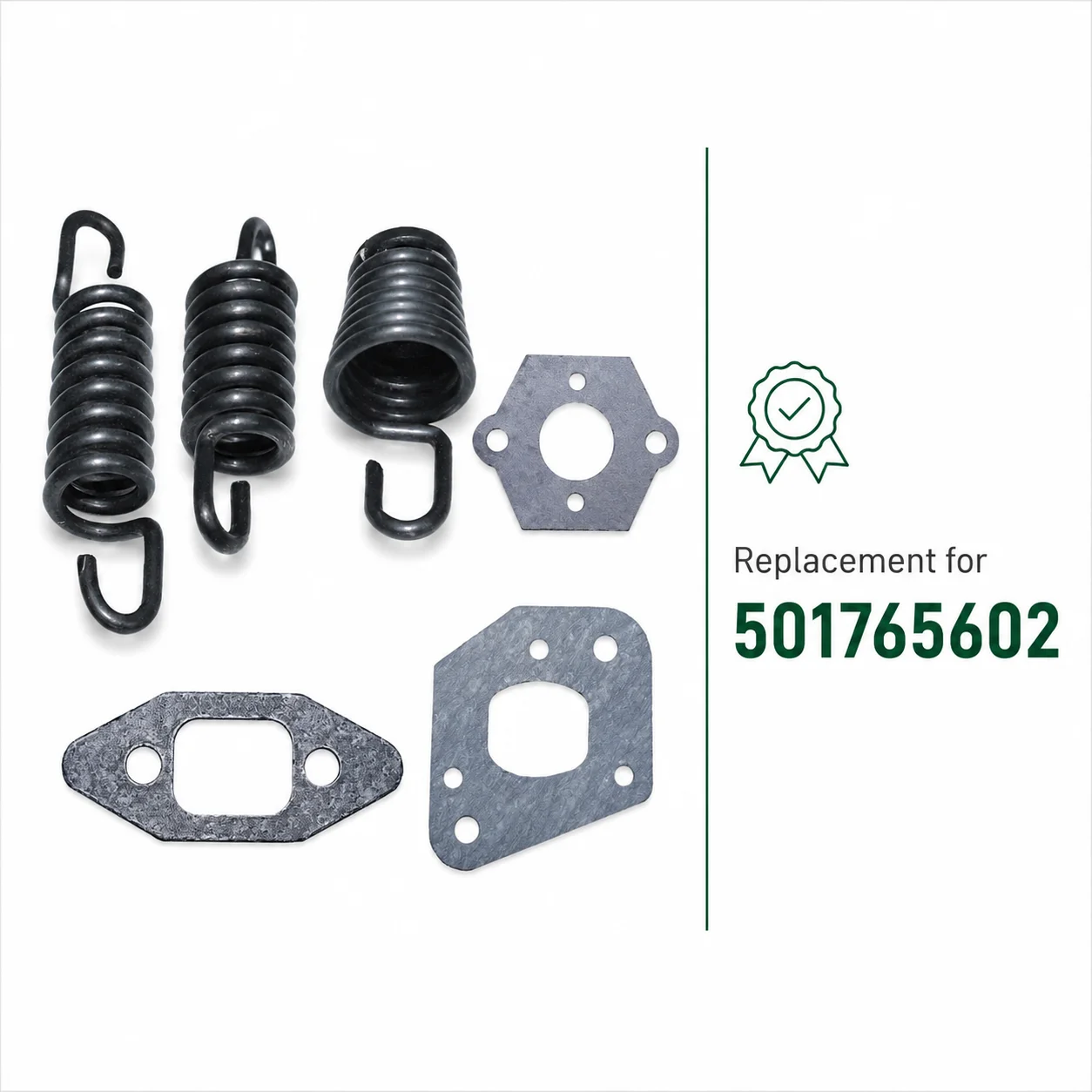 For Partner 350 351 370 Chainsaw Parts AV Buffer Shock Spring Gasket Repair Kit w/ Chain Tensioner Screw Replaces OEM 501765602