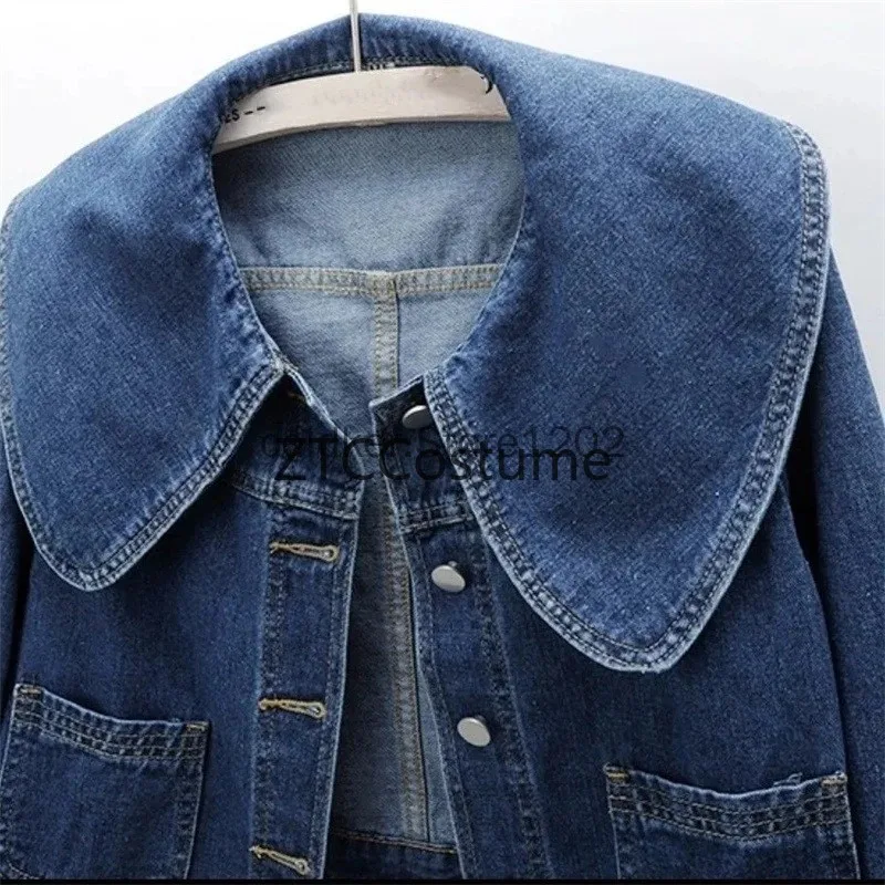 Cosplay Denim Jacket Women Long Sleeve Casual Short Coat Female Jeans Jacket Outerwear Spring Autumn Jaqueta Feminina view 5