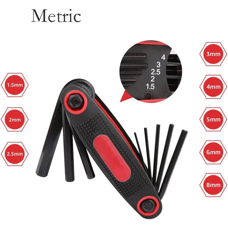 25 قطعة سداسية قابلة للطي، 3 مفتاح ربط على شكل حرف L SAE لإصلاح المنزل والسيارة والدراجة (3) #3