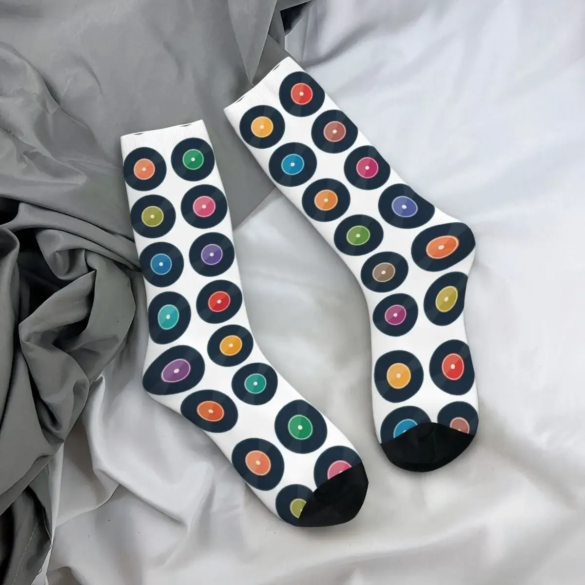 Calcetines de colección de discos de vinilo Harajuku, medias Súper suaves, calcetines largos para todas las estaciones, accesorios para Unisex, regalo de cumpleaños