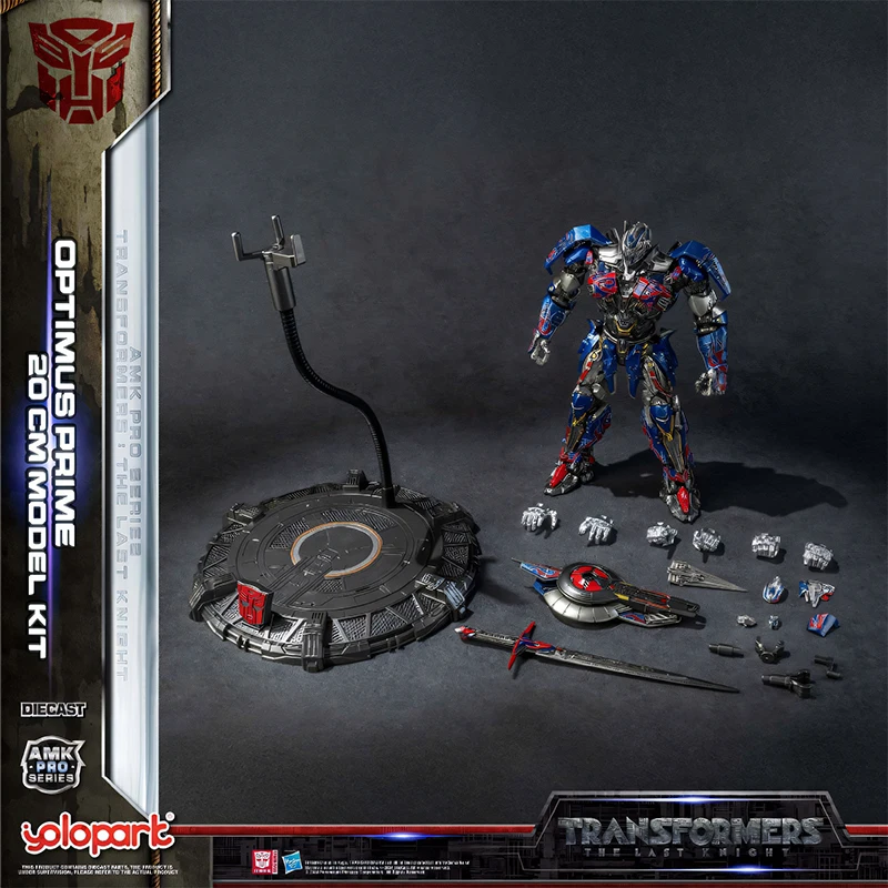 YOLOPARK transformateurs: le dernier chevalier Optimus Prime Megatron 20 cm figurine en alliage Mecha Joint mobile Collection modèle jouets