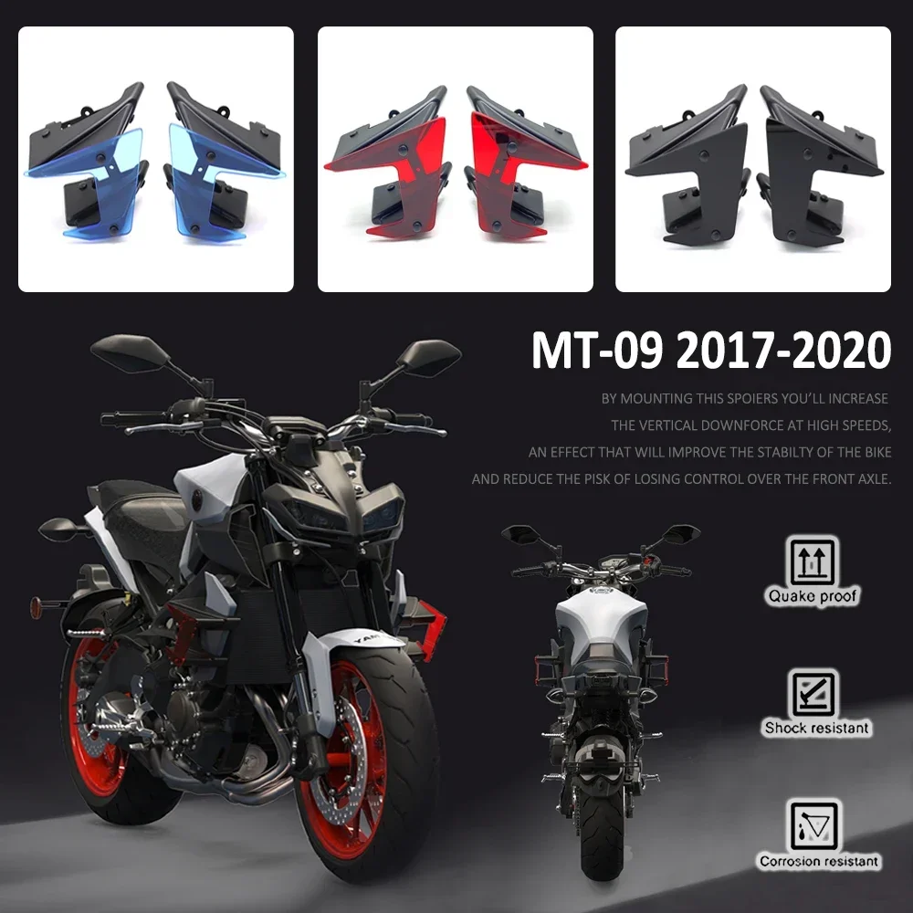 

NEW Motorcycle Parts Side Downforce Naked Spoilers Fixed Winglet Fairing Wing Deflector For Yamaha MT-09 MT09 MT 09 SP 2020-2017