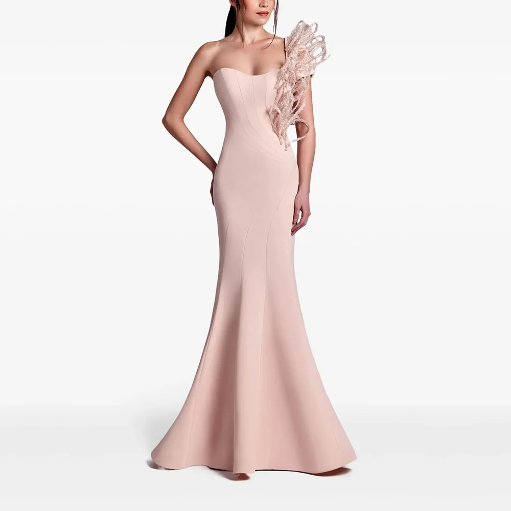 

Simple Formal Prom Dress Jersey Floor Length Dress Off The Shoulder Mermaid Elegant Party Dress for Women Customized 2026