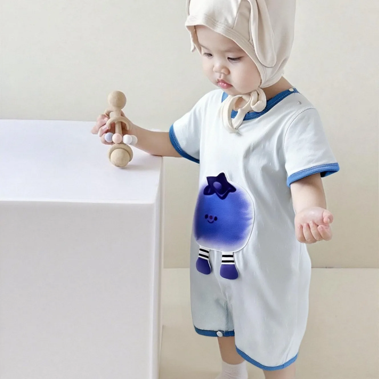 Baby  Jumpsuit Summer Thin Baby Romper Breathable Newborn Clothes Summer Clothes Crawling Clothes Sweat-absorbent Pajamas view 5