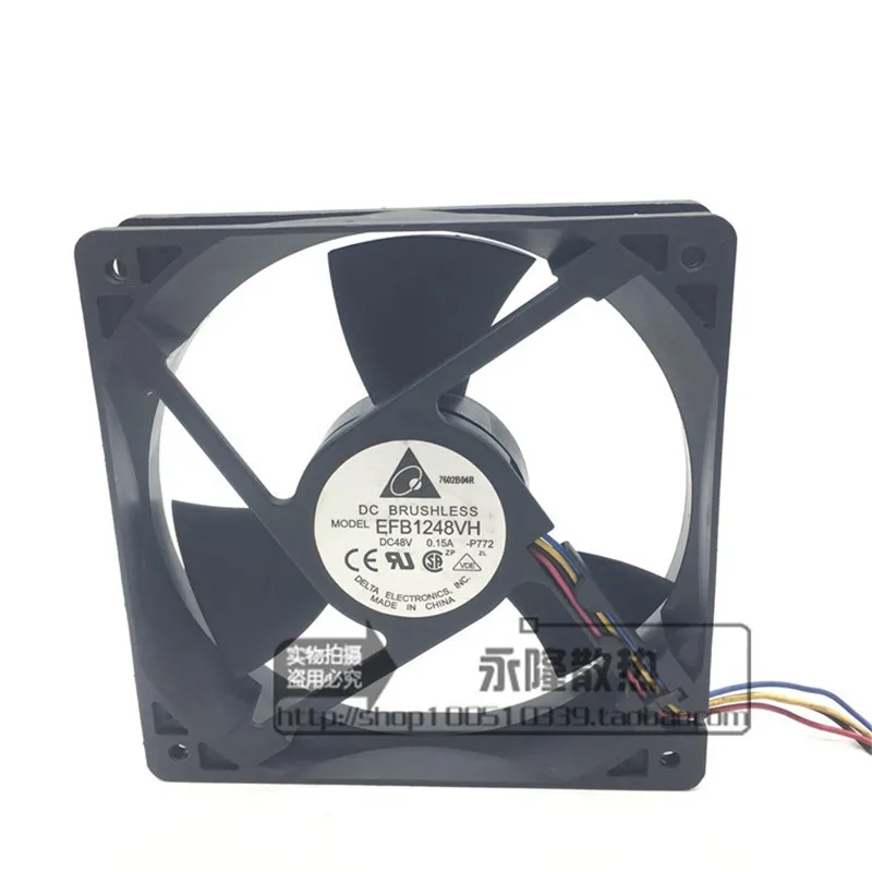 New EFB1248VH 120 * 120 * 25MM 12CM 48V 0.15A Switch Server Cooling Fan