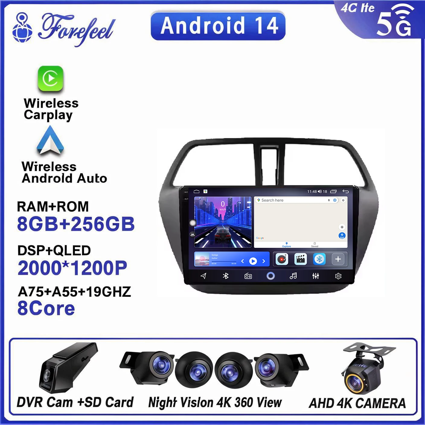 

Android 16 For Suzuki Sx4 2 S-cross 2012 - 2016 Multimedia Car Player Gps Stereo Screen Navigation Auto Radio Screen No 2 Din 5g