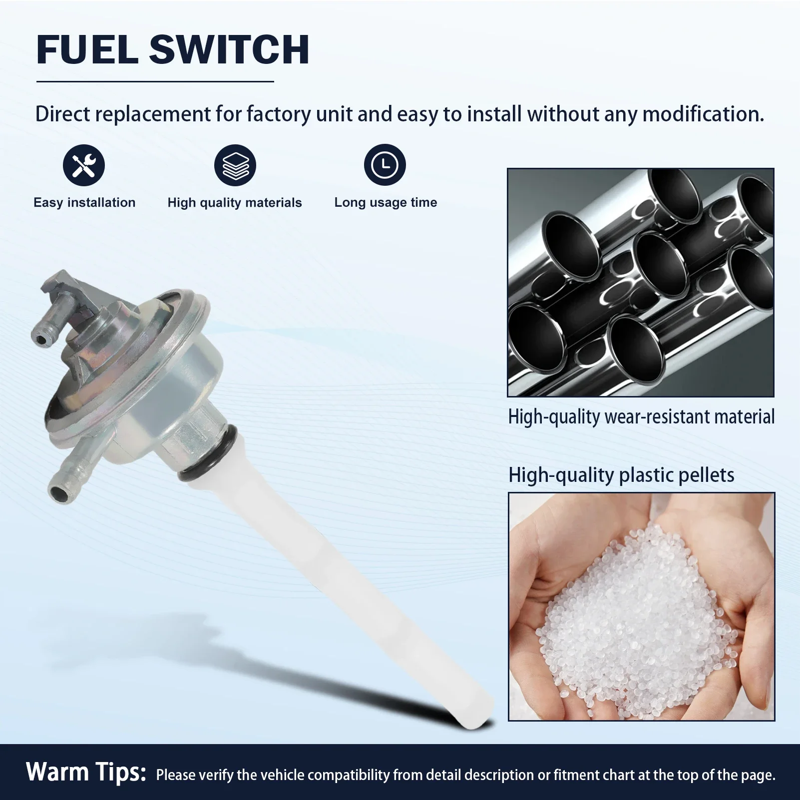 15 mm Fuel Tap Diameter with Filter for Aerox 2004- Derbi Peugeot Trekker Speedfight Vivacity Elyseo Runner 50cc Fuel Tank view 5