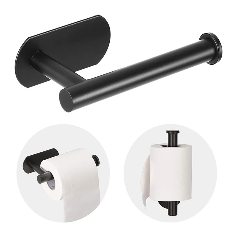Self Adhesive Toilet Paper Towel Holder Stainless Steel Wall Mount No Punching Tissue Towel Roll Dispenser for Bathroom Kitchen