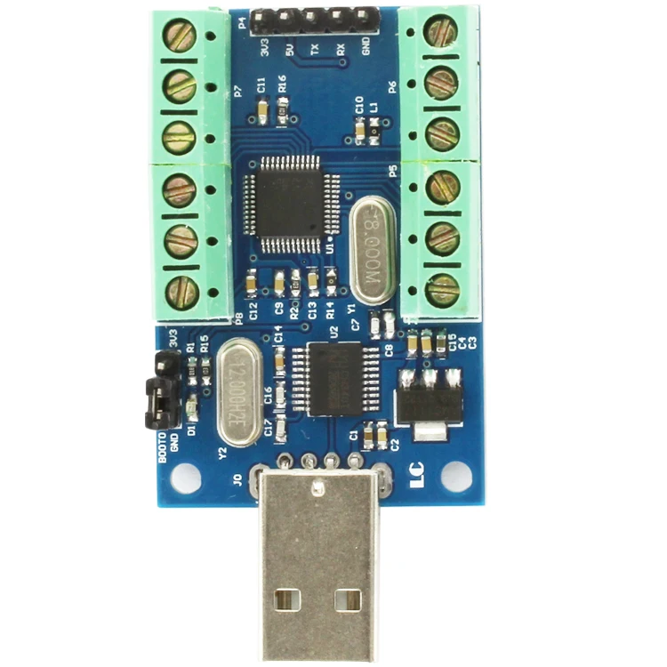 

USB interface 10 channels 12Bit AD sampling data collection STM32 UART communication ADC module