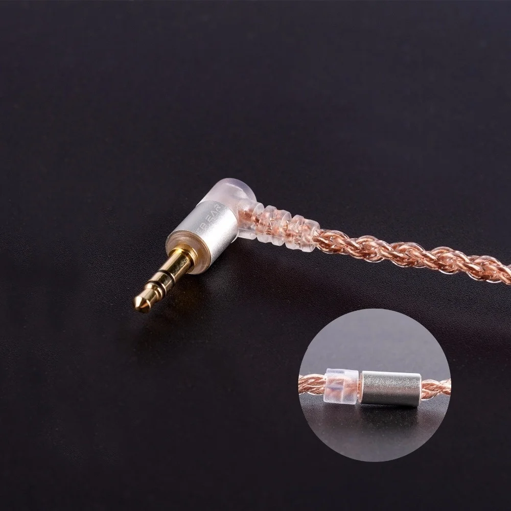 Kbear 4-adriges Kupfer-Upgrade-Kopfhörer kabel 2-poliger/qdc/mmcx/tfz-Ohrhörer anschluss für kbear kb06 kz zsn pro Kopfhörer-Hifi-Headset – Detail 10