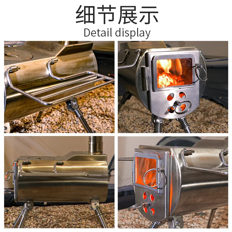 Forno ornamental tenda acampamento ao ar livre piquenique forno de aquecimento interno doméstico