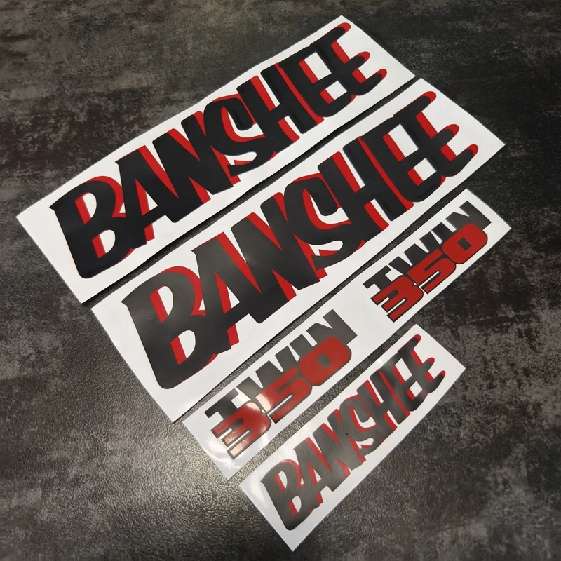 

Motorcycle Die Cut Vinly ATV Decal Graphics Kit Twin 350 Fender Tank Stickers For Yamaha Banshee Twin350 1987-88 ATV