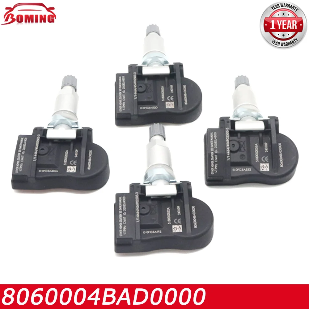 1/4pcs 8060004BAD0000 TPMS Tire Pressure Sensor For Trumpchi GA3 GA6 GS4 GS5 GS7 GS8 GM8/M8 2014-2023 433MHz 806000-4BAD0000