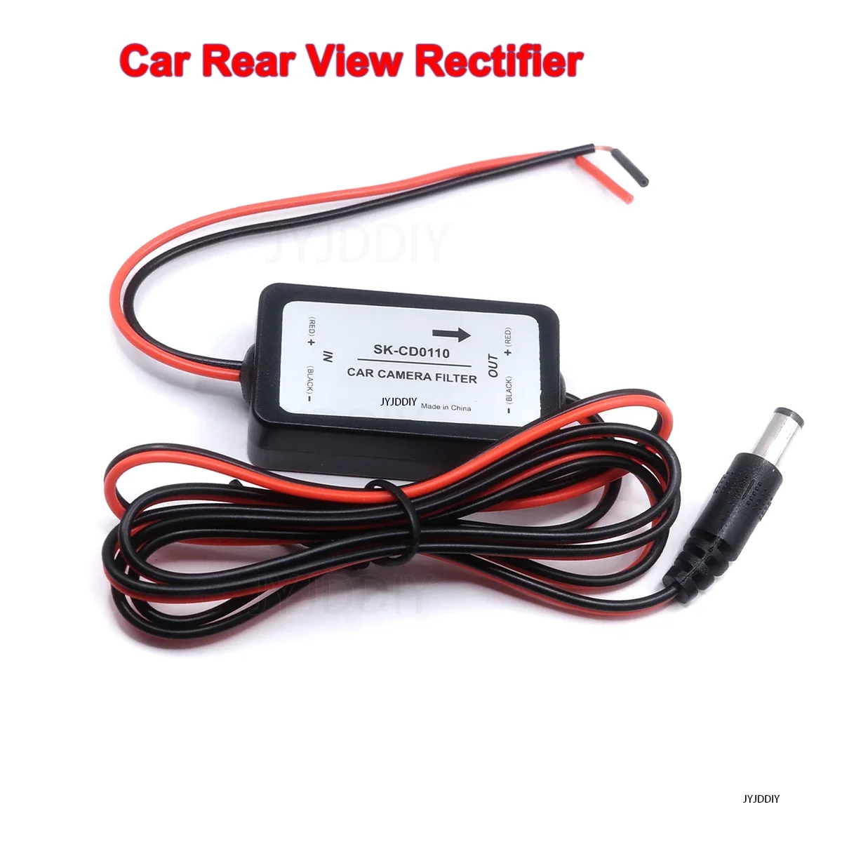 Car Rear View Rectifier, 12V DC Power Relay Capacitor Filter Connector for Backup Auto Car Camera Filter Solve Ripple Splash