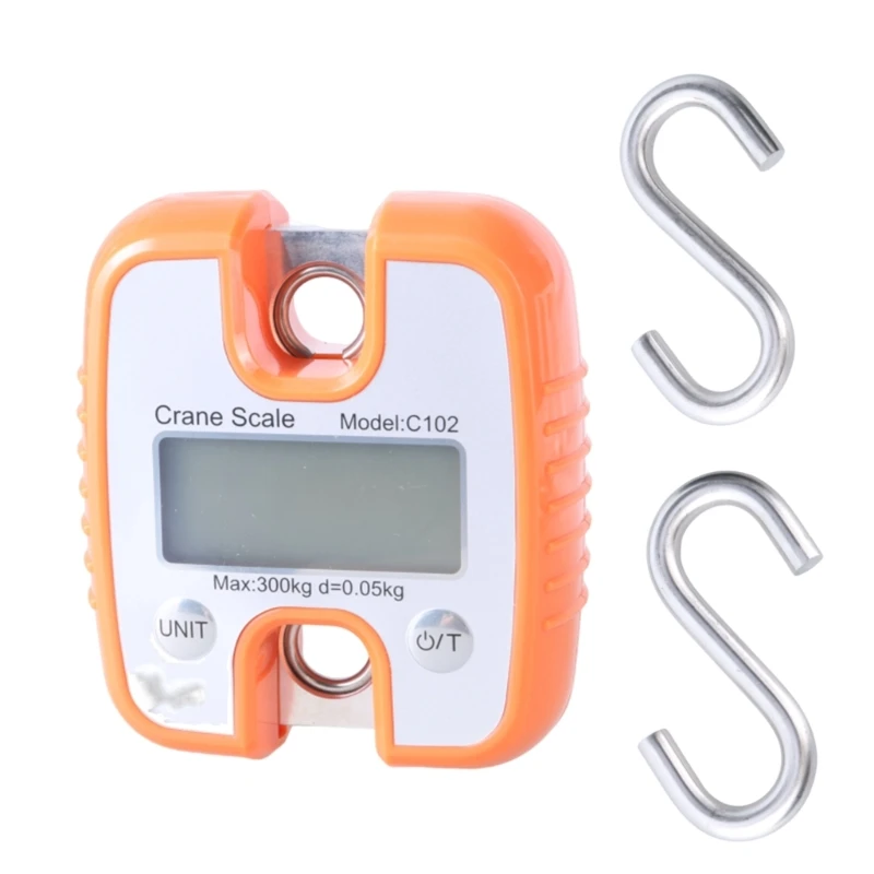 Digital Hanging Fishing Scale and Tape Measure with Backlits LCD Display, 660Lb 300Kg Weight Capacity for Luggage