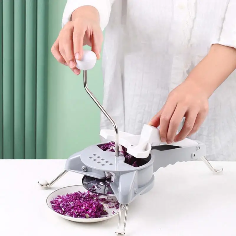 Multifunctional Vegetable Cutter Stainless Steel Hand Crank 4 In 1 Vegetable Chopper Grater Slicer Carrot Shredder Veggie Grater