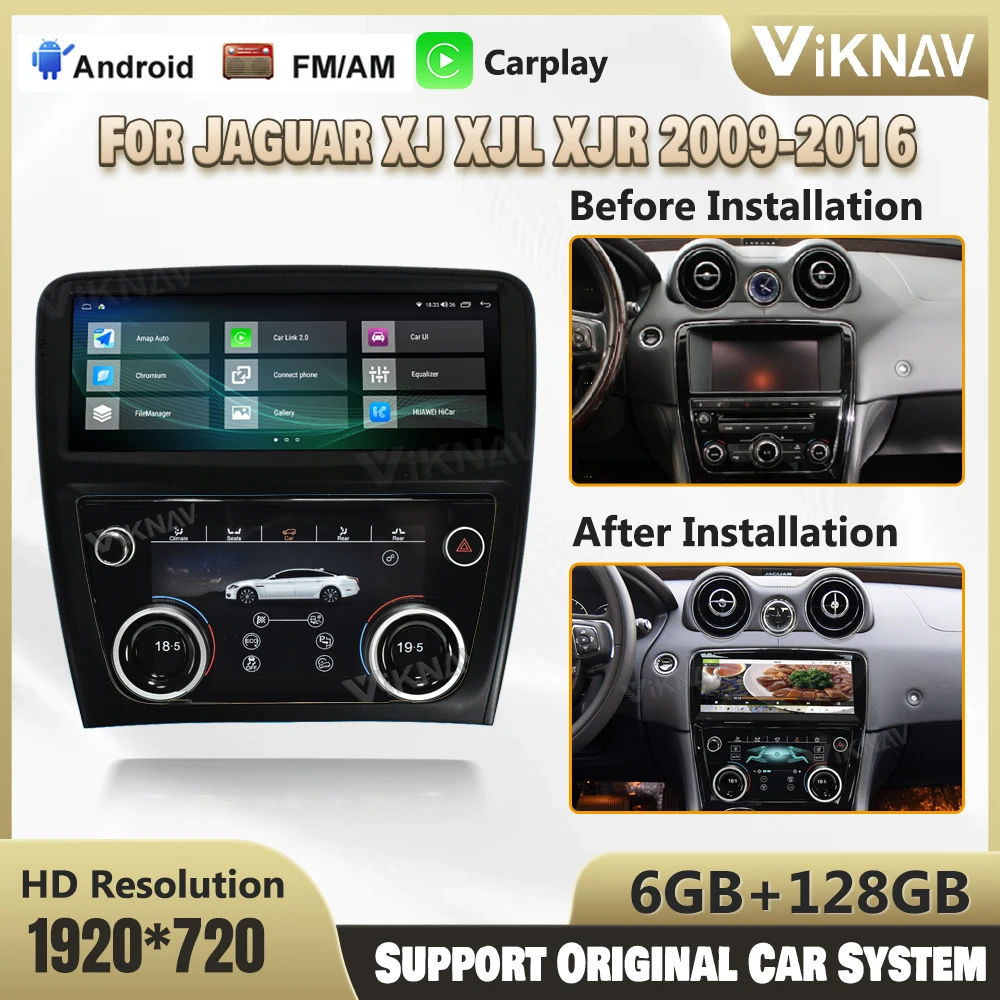 

Android 12 Car Multimedia Radio Player 10.25 Inch For Jaguar XJ XJL XJR 2009-2016 Carplay AUTO 4G Navigation BT GPS 8 Core DSP