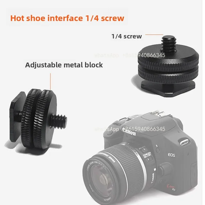 Suitable for aluminum alloy cold shoe holder 1/4 gimbal magic hand, camera light portable accessories
