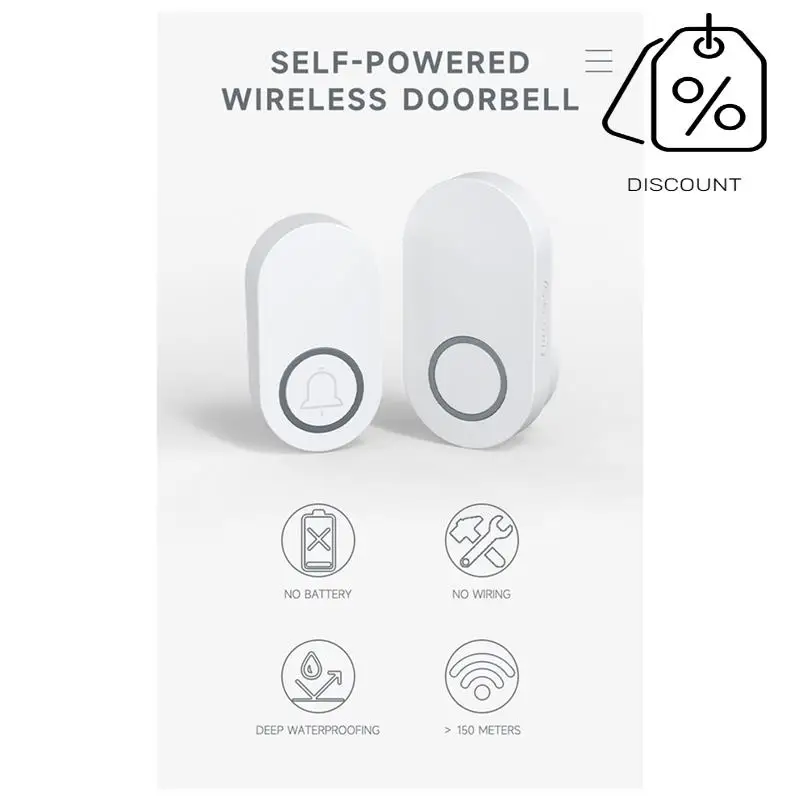 ABMF-New اللاسلكية في الهواء الطلق الجرس المنزل الذكي الجرس 60 نغمات بصوت عال حجم المنزل ترحيب مقاوم للماء لا الأسلاك الاتحاد الأوروبي التوصيل