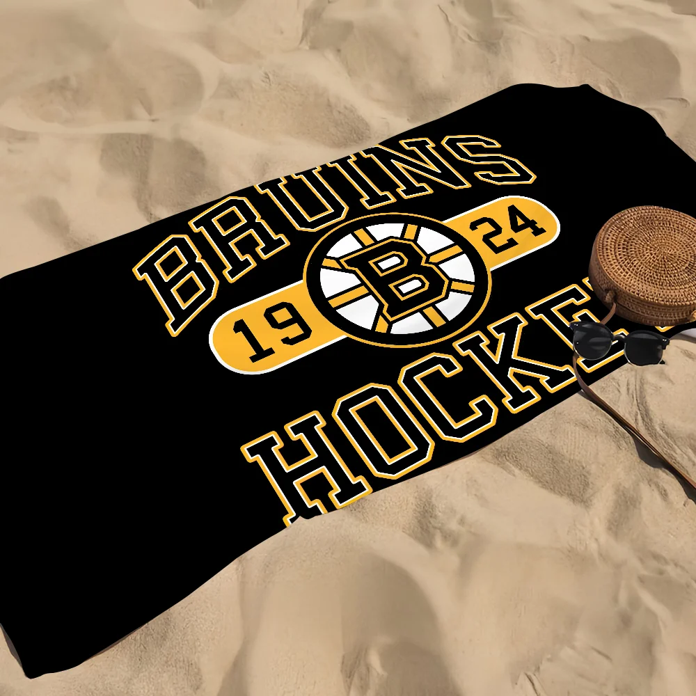 b-boston b-bruins Towel Soft Pool Gift For Travel Gym Sauna Travel Spa Shower Camping Quick Dry Sports Beach Towels