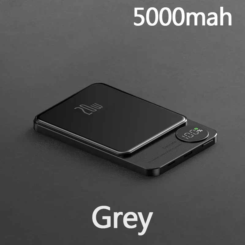 5000mAh Power Bank Magnetic Power Bank Wireless Charger Mini Slim External Auxiliary Spare Battery 10000mAh for Iphone 12 13 14