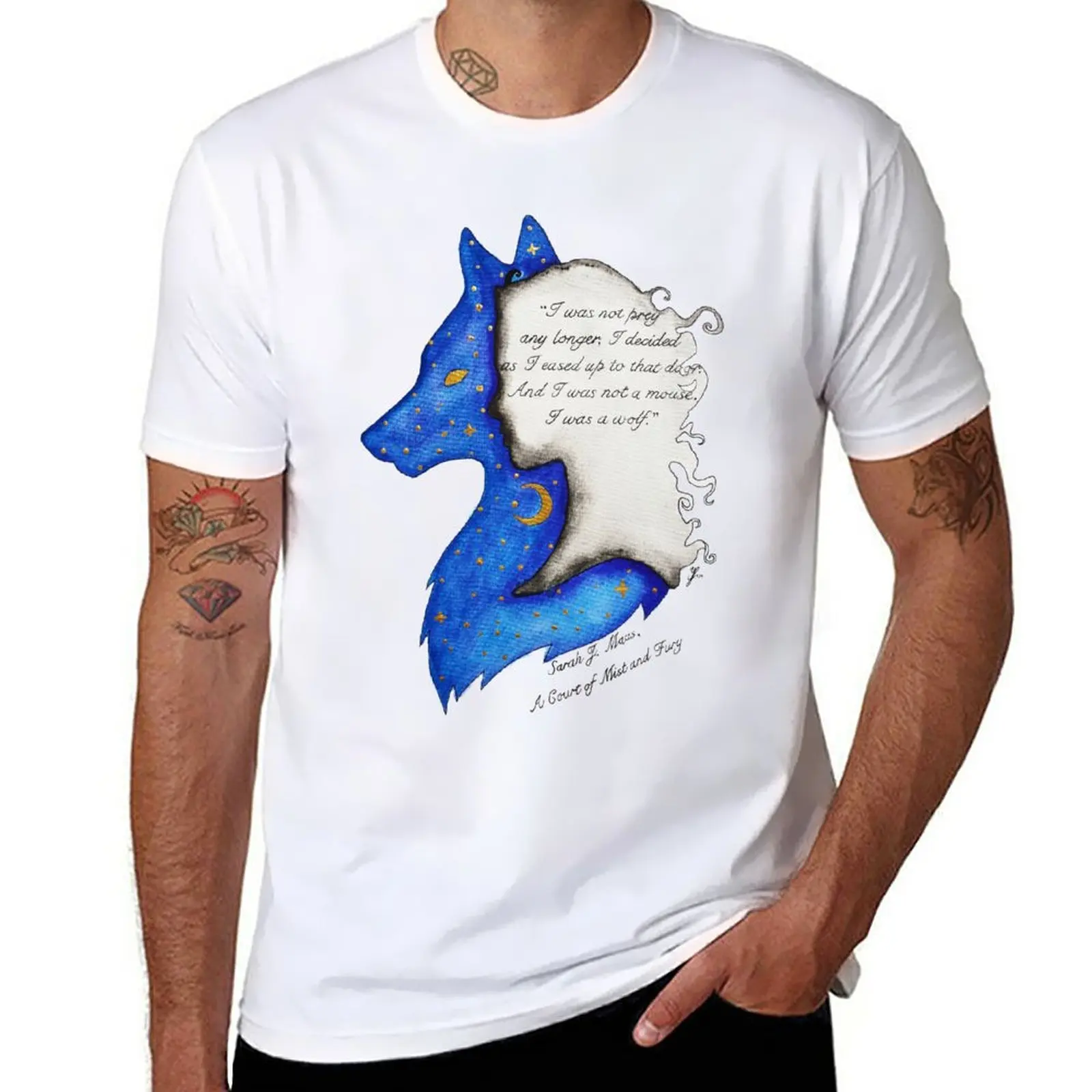 Wolf and Girl (SJM Art Collection) T-Shirt cute clothes aesthetic clothes Blouse hippie clothes big and tall t shirts for men