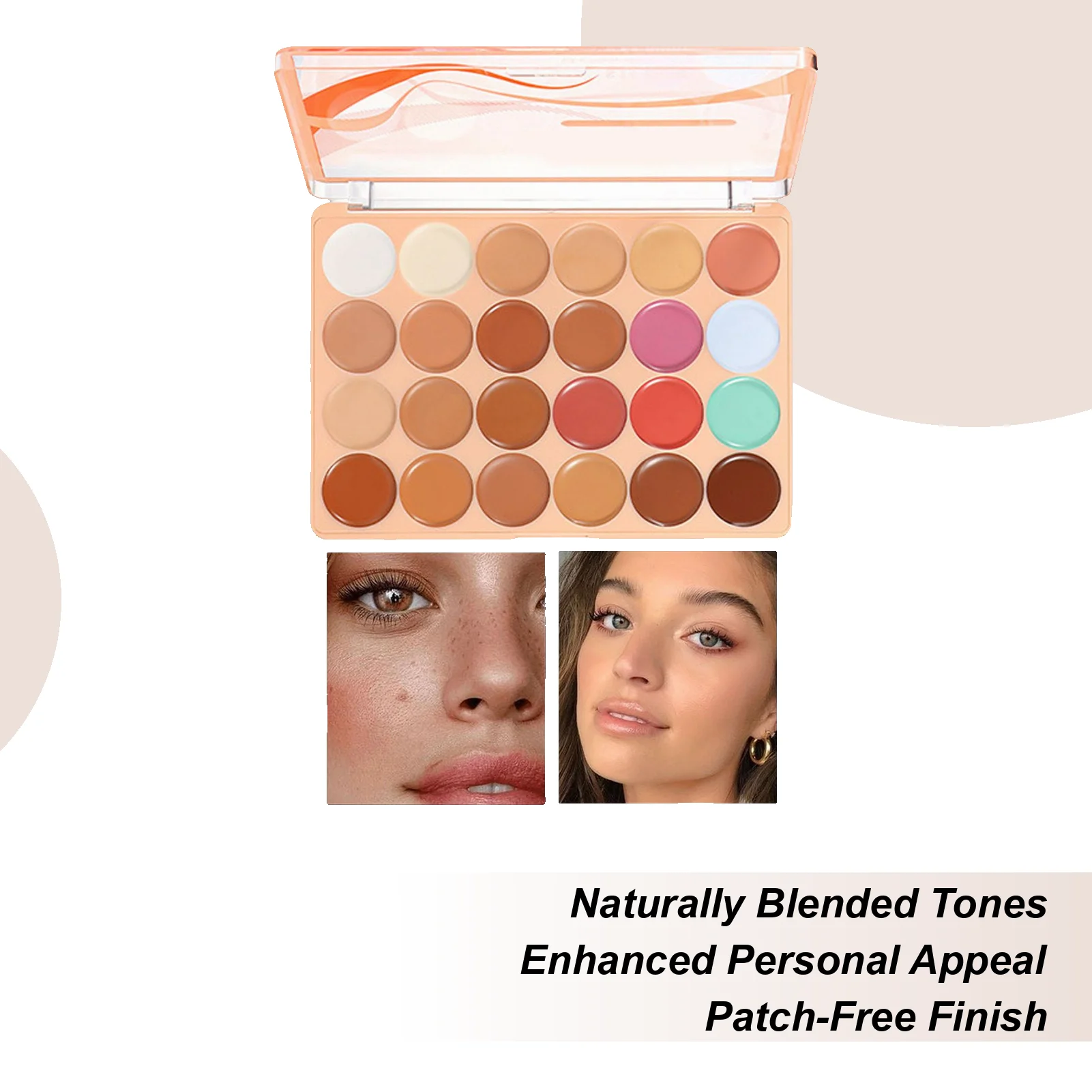 

Палетка для контуринга 24 цвета: смешиваемый хайлайтер, тональный крем, стойкий корректор цвета, консилер для женщин и начинающих, для лица и глаз