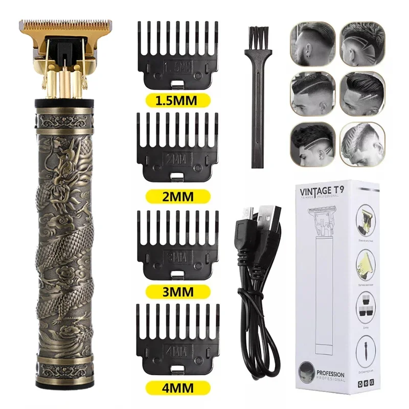 Hot Profesional Shaver Trimmer for Men Man Hair Clipper T9 Hair Trimmer Hairdresser Vintage Barber Cutting Machine Professional