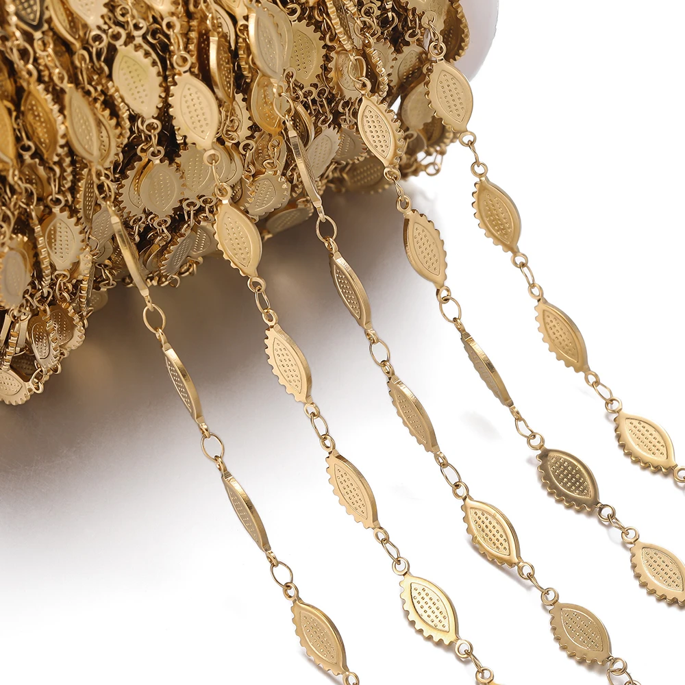 1m roestvrijstalen handgemaakte ketting reliëf ster maan hartvormige schakelkettingen voor doe-het-zelf armband taille ketting sieraden maken ketting