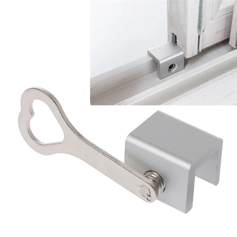 Baby Safety Window Locks Adjustable Sliding Aluminum Alloy Child Protection Stop with Keys 1/10 Security for Home