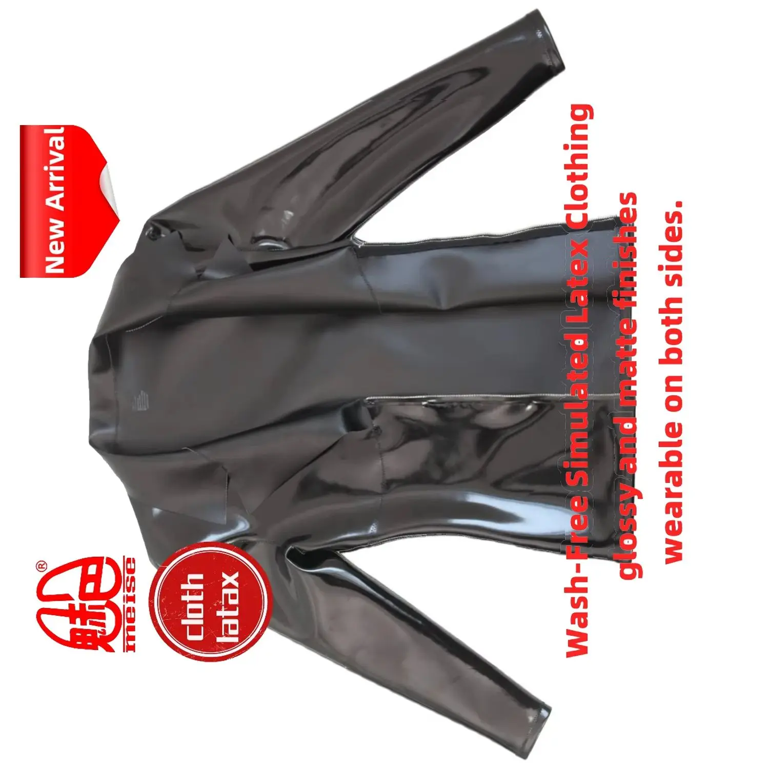 Chaqueta de Motocicleta Reversible de Manga Larga para Mujer, Chaqueta de Cuero PU Brillante y Mate de Doble Cara, Chaqueta de Alto Rendimiento