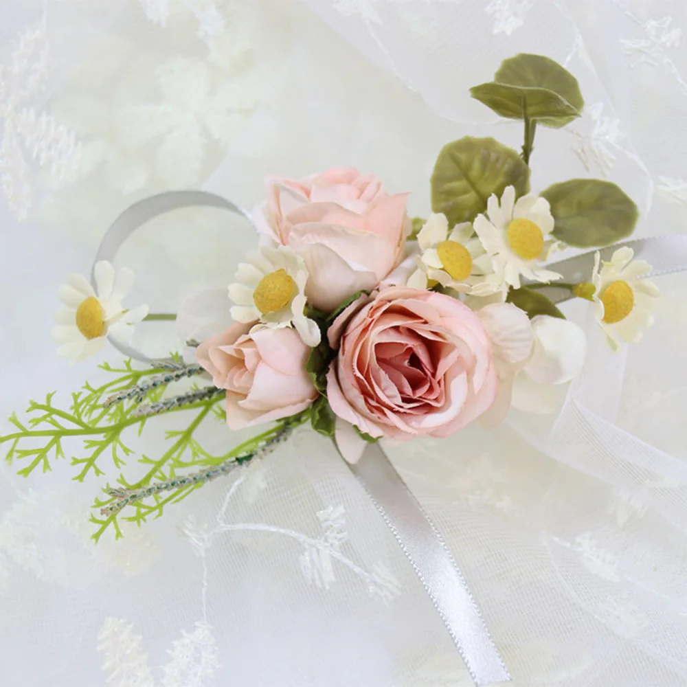 Boutonnière de mariage à fleurs faites à la main pour mariée, épingles injRose, olympiques de corsage de poignet, broche de fête Groomsen, accessoires de bruiloft