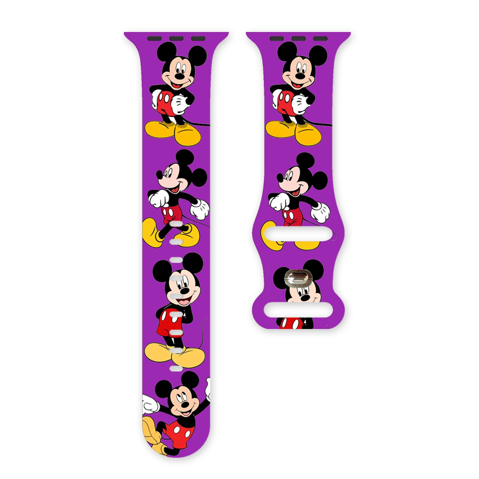

Disney Mickey Mouse printed watch strap for Apple Watch 11 10 9 8 7 Silicone Band Replaceable Bracelet for iWatch 38mm 40mm 41mm