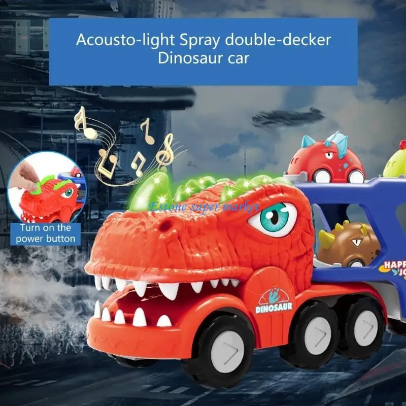 

090B Toddler Transportation Car Toy Dinosaur Truck Sliding-Car Toy Preschooler Gift