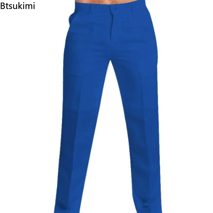 Nuevos pantalones Vintage de lino y algodón para hombre, pantalones suaves y cómodos transpirables, pantalones rectos sueltos a la moda, pantalones