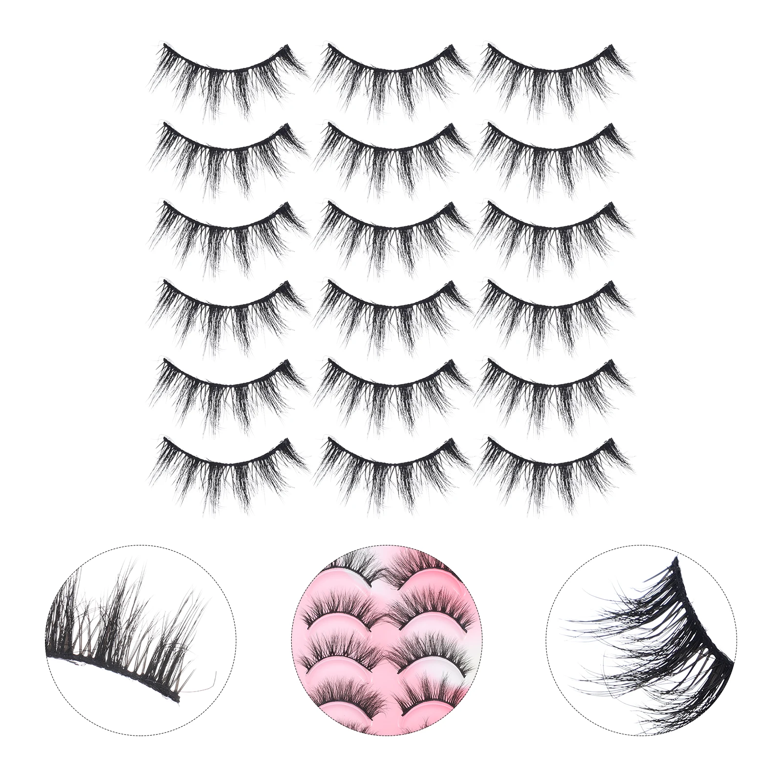

20 Pairs Imitation Lash Eyelashes Fake False Extension Strip Girl Strips Makeup